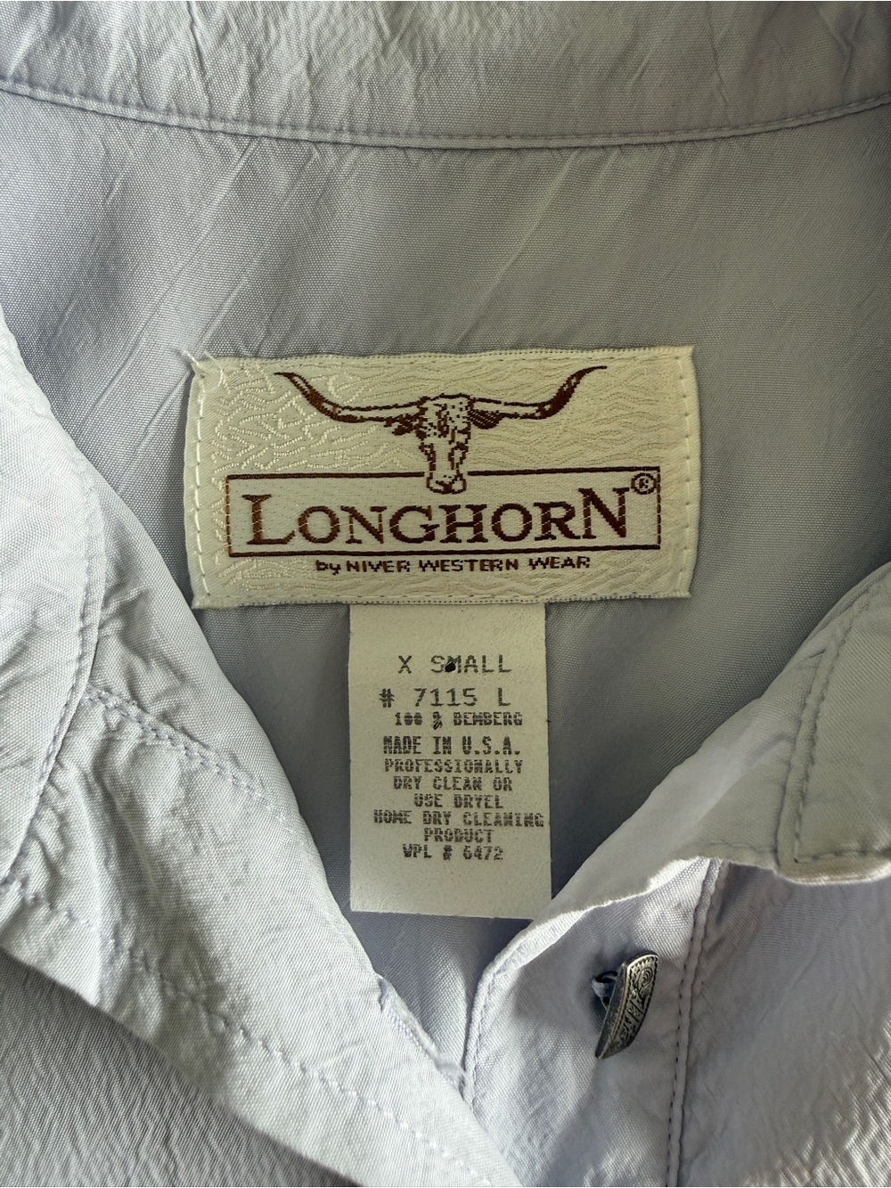 Made in USA 80s Lavender Western Button-Down Shirt Men’s XS Stampede Rodeo - Picture 3 of 6